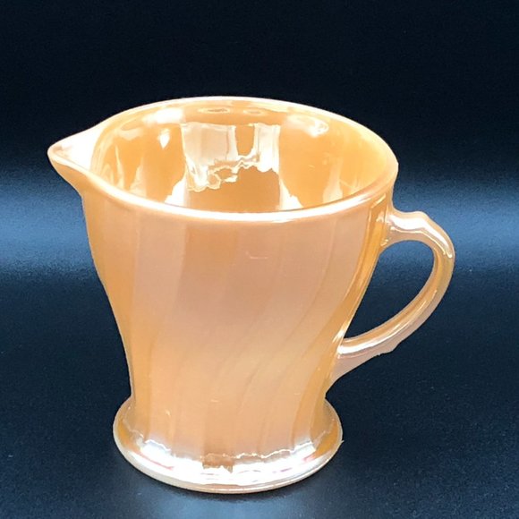 Anchor Hocking Fire King dinnerware cream and sugar set Peach - Picture 3 of 10